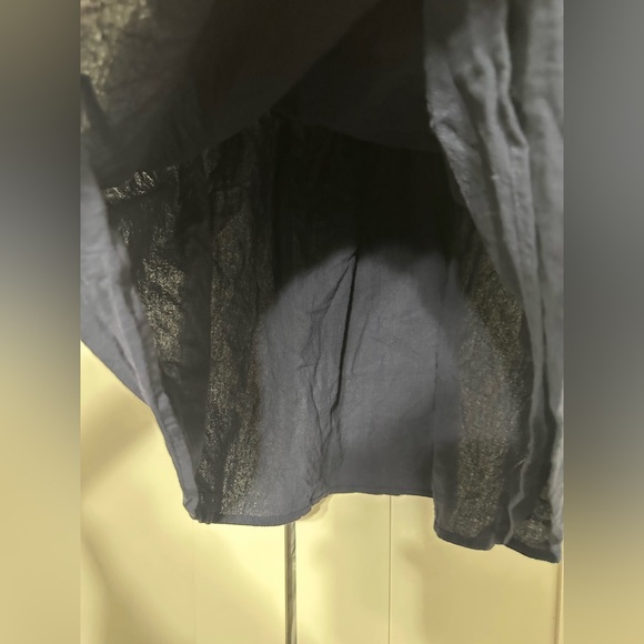 Elegant Navy Wrap Skirt - Picture 3 of 5